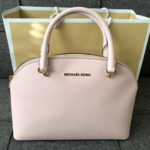 Michael Kors Emmy Dome Satchel Leather Bag NWT
